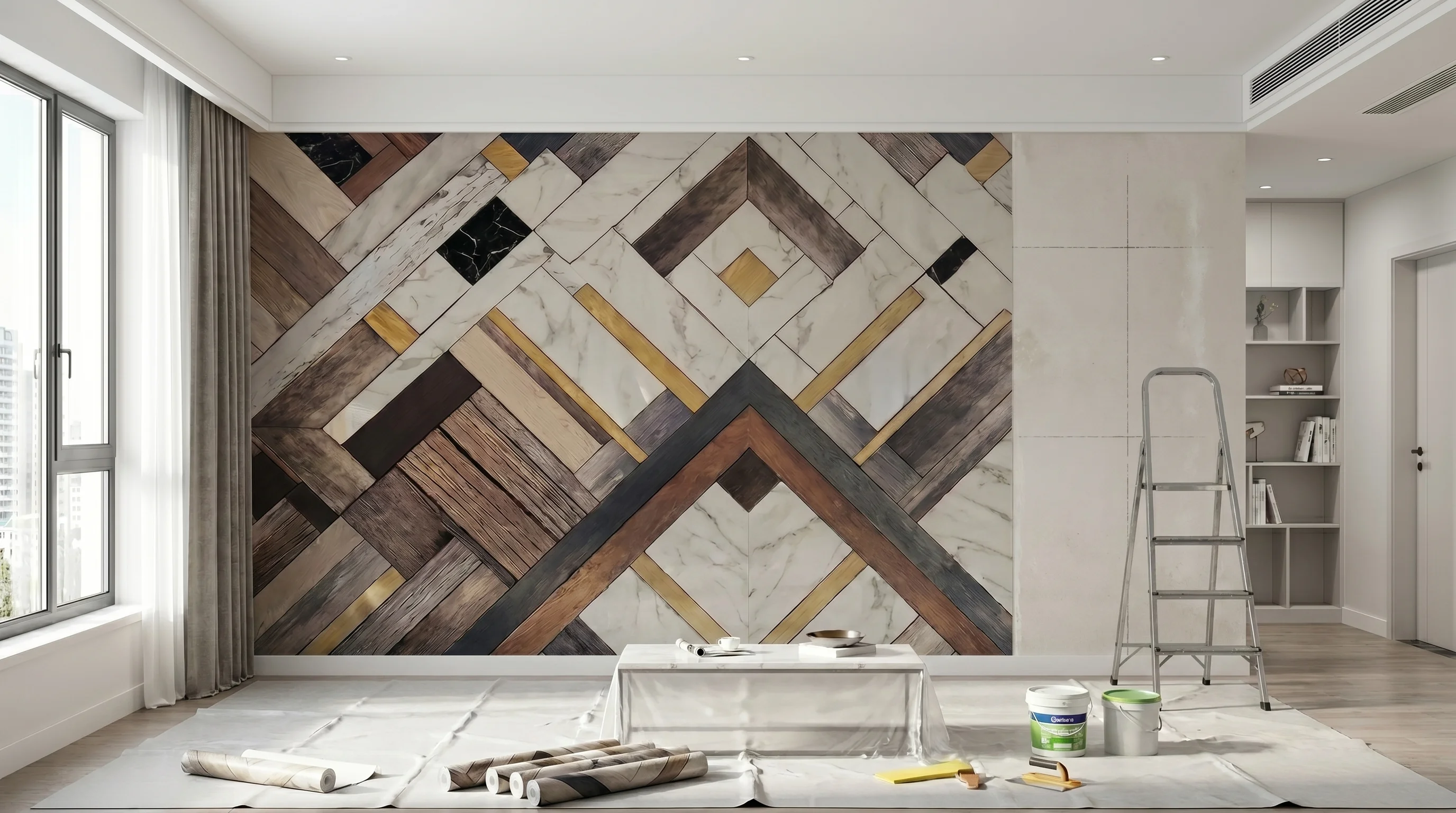 Wallpapering work in progress